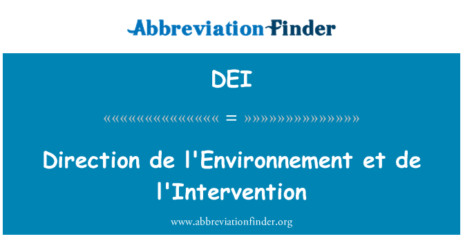 DEI: Smjeru de l'Environnement et de l'Intervention