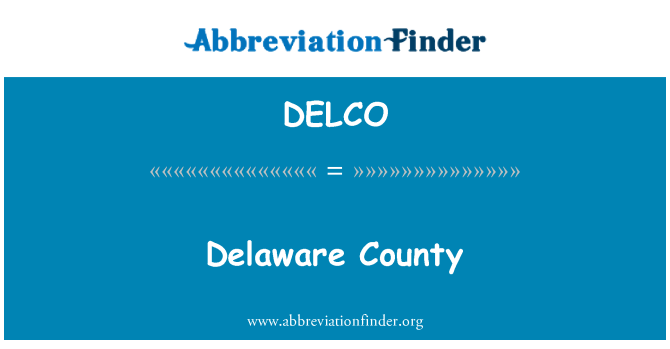 DELCO: 特拉華縣