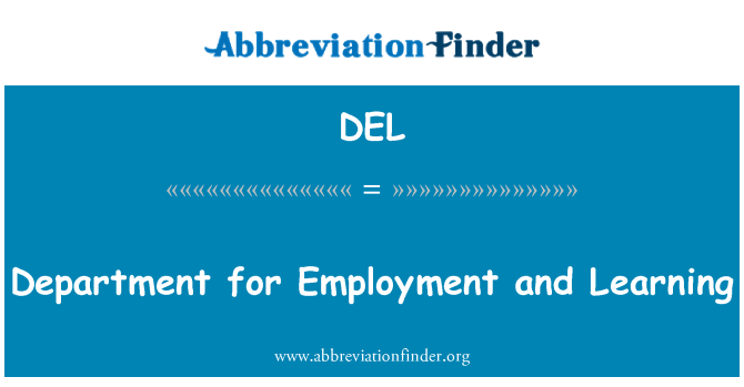 DEL: Department for Employment and Learning