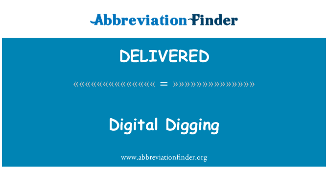 DELIVERED: Excavación digital