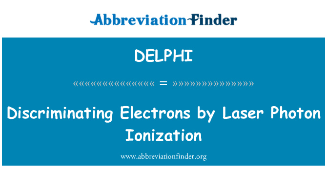 DELPHI: Udslagsgivende elektroner efter Laser Photon ionisering