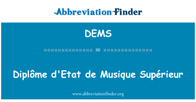 DEMS: Diplôme udar de Musique pohađati