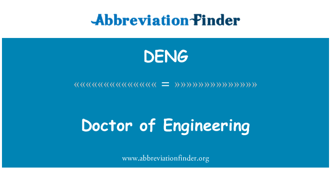 DENG: Doctor of Engineering