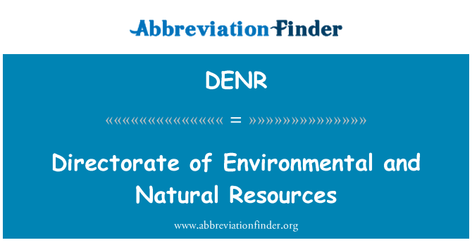 DENR: Directorate of Environmental and Natural Resources