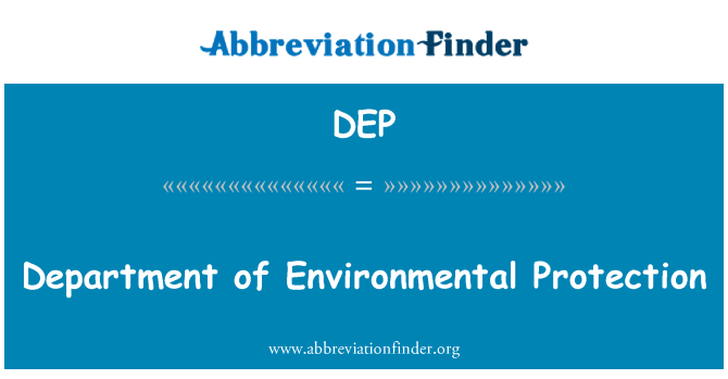 DEP: Departament de protecció del medi ambient