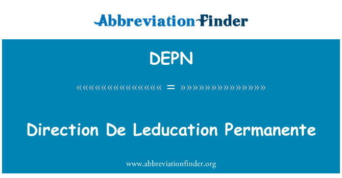 DEPN: 방향 드 Leducation Permanente