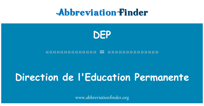 DEP: Direzione de l'Education Permanente