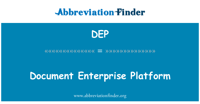 DEP: Documento plataforma para empresas