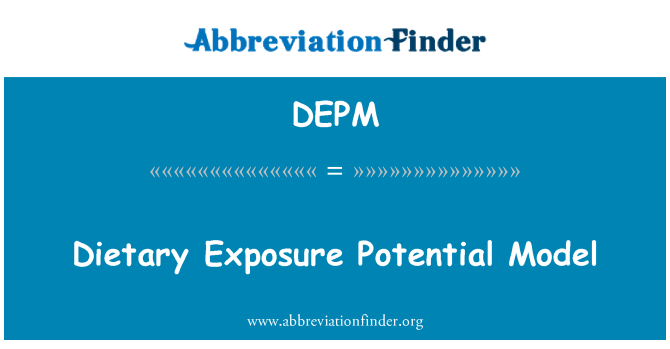 DEPM: 膳食暴露潛在模型
