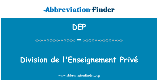 DEP: Division de l'Enseignement játékasztal