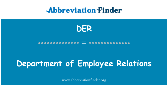 DER: 部門の社員とのかかわり