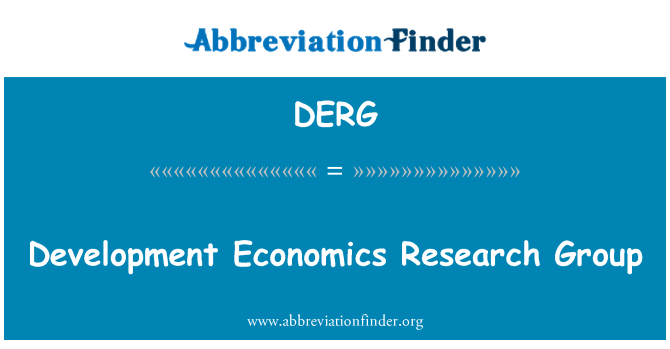 DERG: Development Economics Research Group