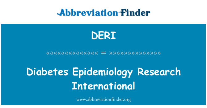 DERI: Mednarodne raziskave epidemiologije diabetes