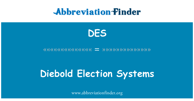 DES: دايبولد النظم الانتخابية