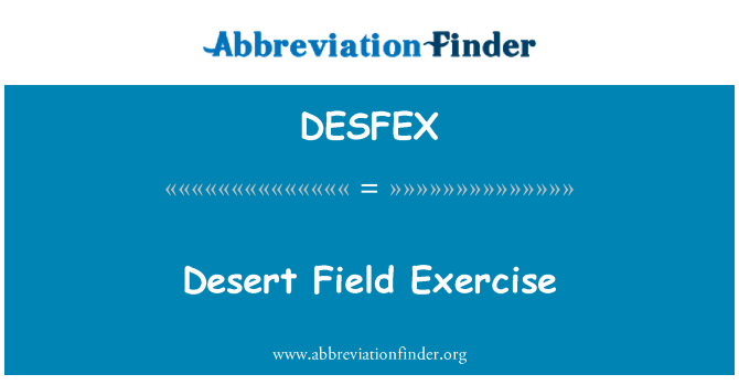 DESFEX: Exercici de l'àmbit del desert