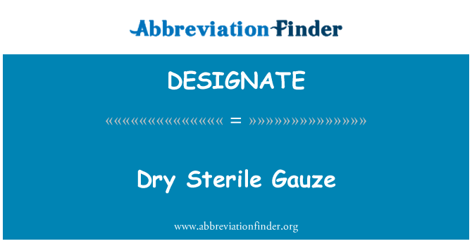 DESIGNATE: Suche sterylną gazę