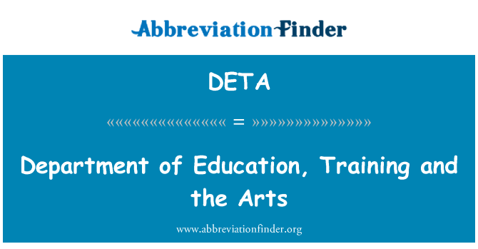 DETA: وزارة التربية والتعليم، والتدريب، والفنون