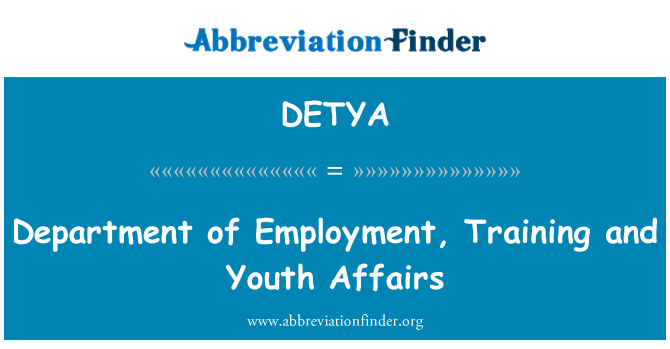 DETYA: Úřad práce, školení a práce s mládeží