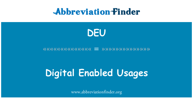 DEU: 디지털 사용된 용도