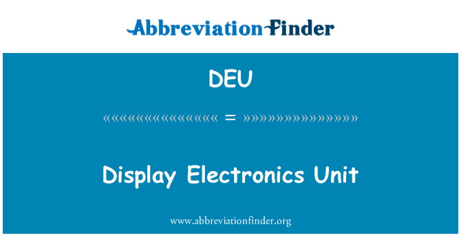 DEU: Elektronik displayenheden