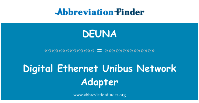 DEUNA: آداپتور شبکه Unibus اترنت دیجیتال
