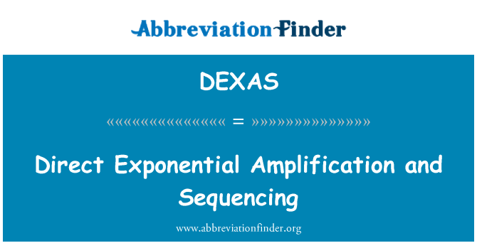 DEXAS: Direkten exponentiellen Amplifikation und Sequenzierung