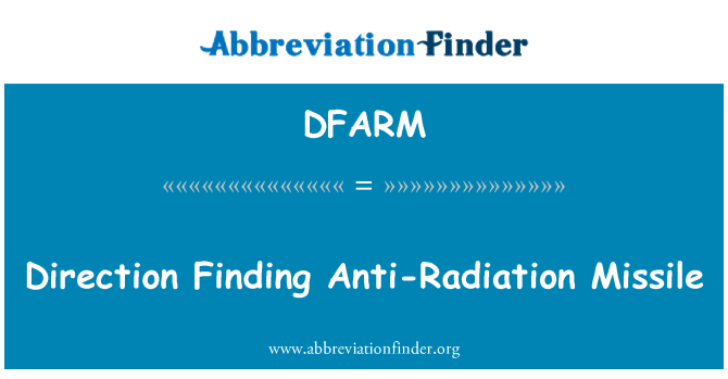 DFARM: Direcció trobar anti-radiació míssils
