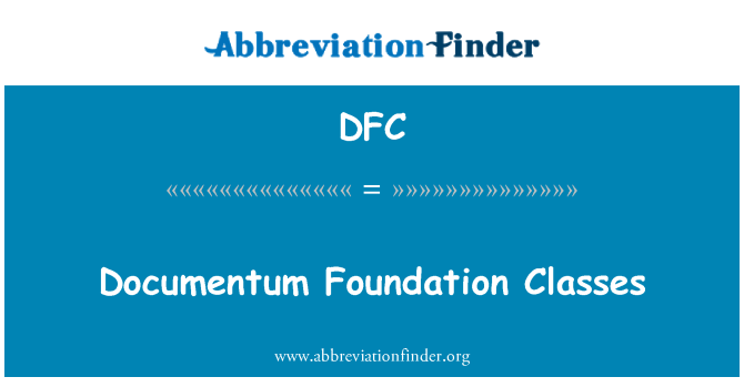 DFC: دوکومانٹم فاؤنڈیشن کی کلاسیں