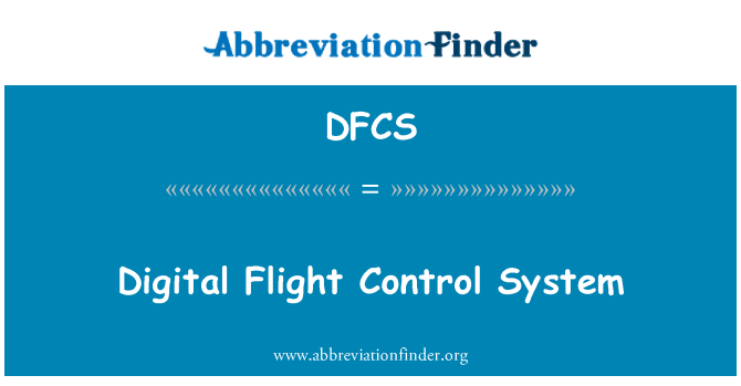 DFCS: מערכת בקרת טיסה דיגיטלי