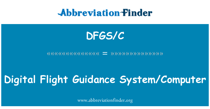 DFGS/C: Digitale Flight begeleiding systeem/Computer