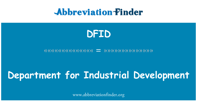 DFID: Dipartiment għall-iżvilupp industrijali