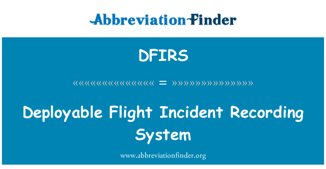 DFIRS: Premestljive leta Incident snemalni sistem