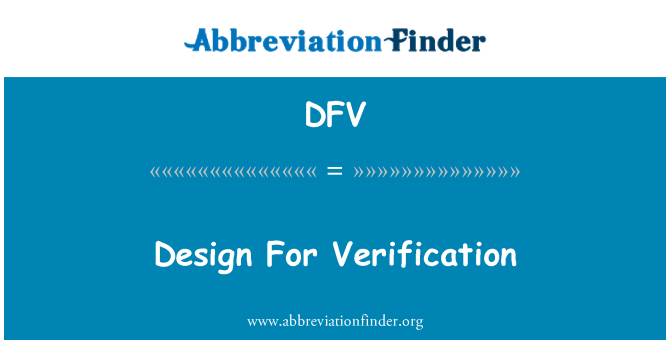 DFV: עיצוב עבור אימות