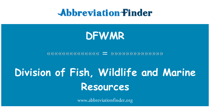 DFWMR: Division af fisk, dyreliv og Marine ressourcer