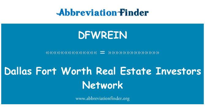 DFWREIN: Dallas Fort Worth Real Estate investori v sieti