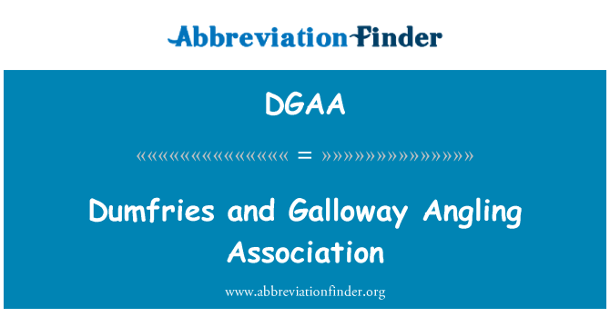DGAA: Dumfries a Galloway Cymdeithas pysgota