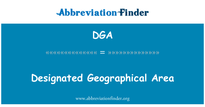 DGA: 指定地理區域