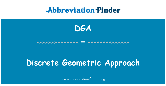 DGA: Pendekatan Geometri yang diskret
