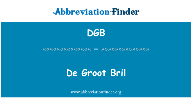 DGB: De Groot Bril