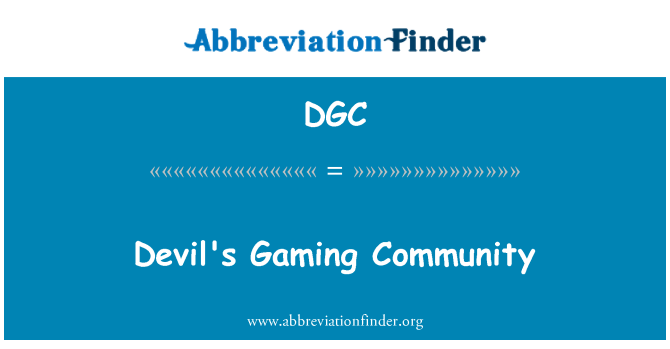 DGC: Communauté de jeu du diable