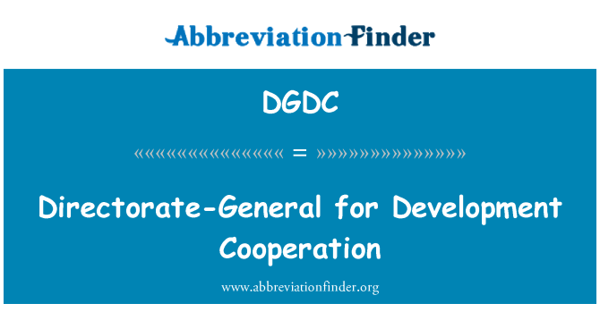 DGDC: Directorate-General for Development Cooperation