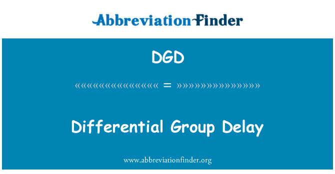 DGD: עיכוב דיפרנציאלית קבוצה
