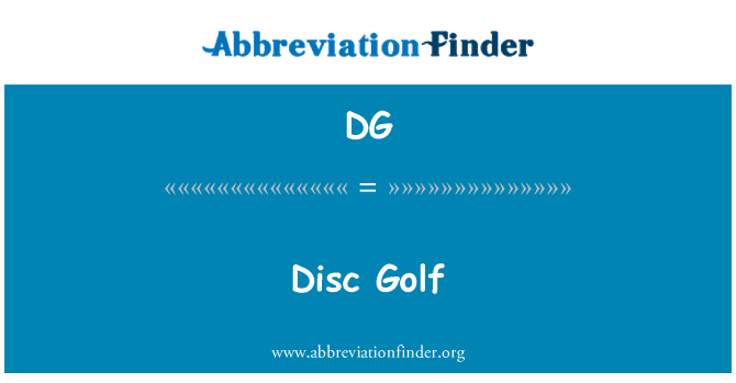 DG: Disc Golf