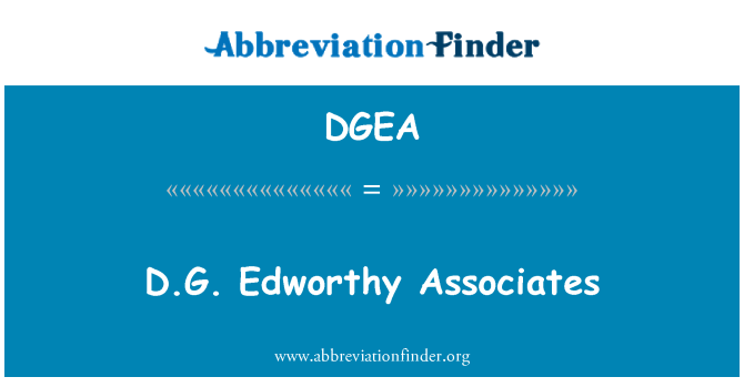 DGEA: D.G. Edworthy Associates