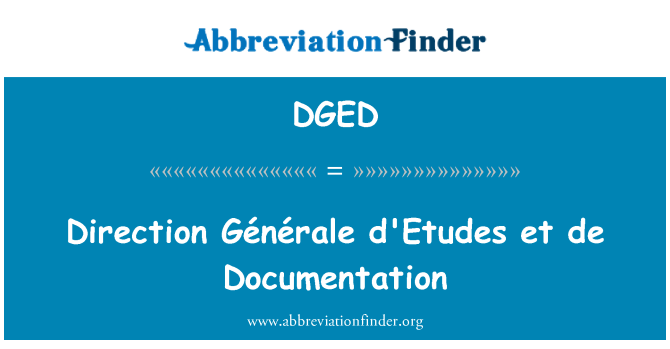 DGED: Direksyon Générale d'Etudes et de dokiman