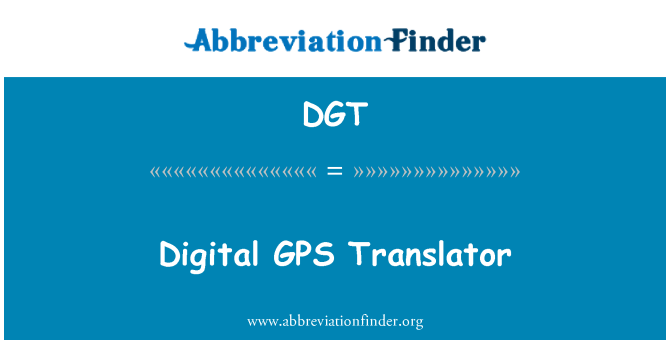 DGT: Traduttore digitale GPS