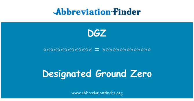 DGZ: Imenovani spomenik Ground Zero