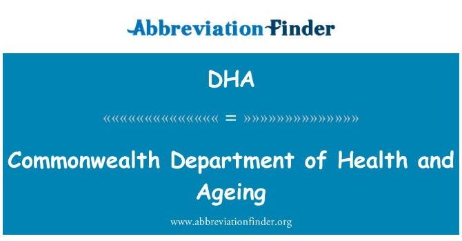 DHA: Commonwealth Departemen Kesehatan dan lanjut usia