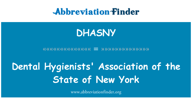 DHASNY: Dental hygiënisten Association van de staat van New York