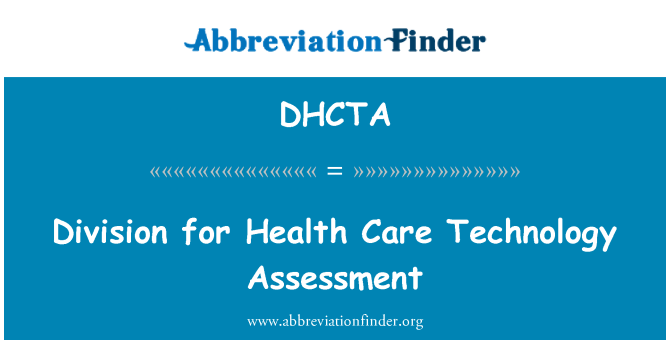 DHCTA: ส่วนสำหรับประเมินสุขภาพเทคโนโลยี